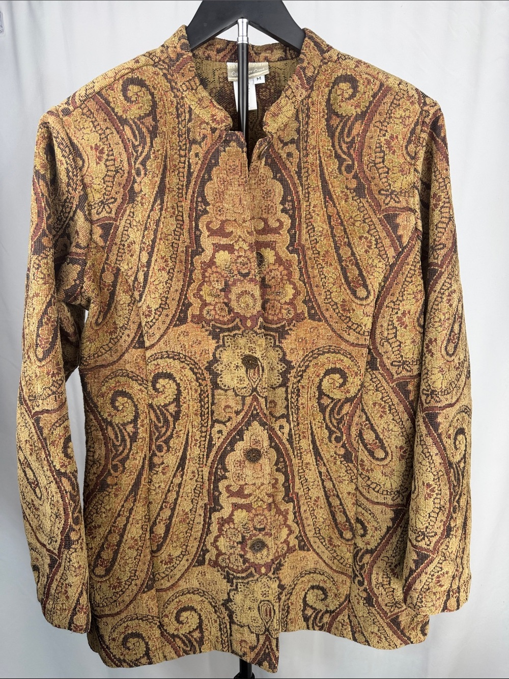 Coldwater Creek Paisley Tapestry Jacquard Jacket Medium USA